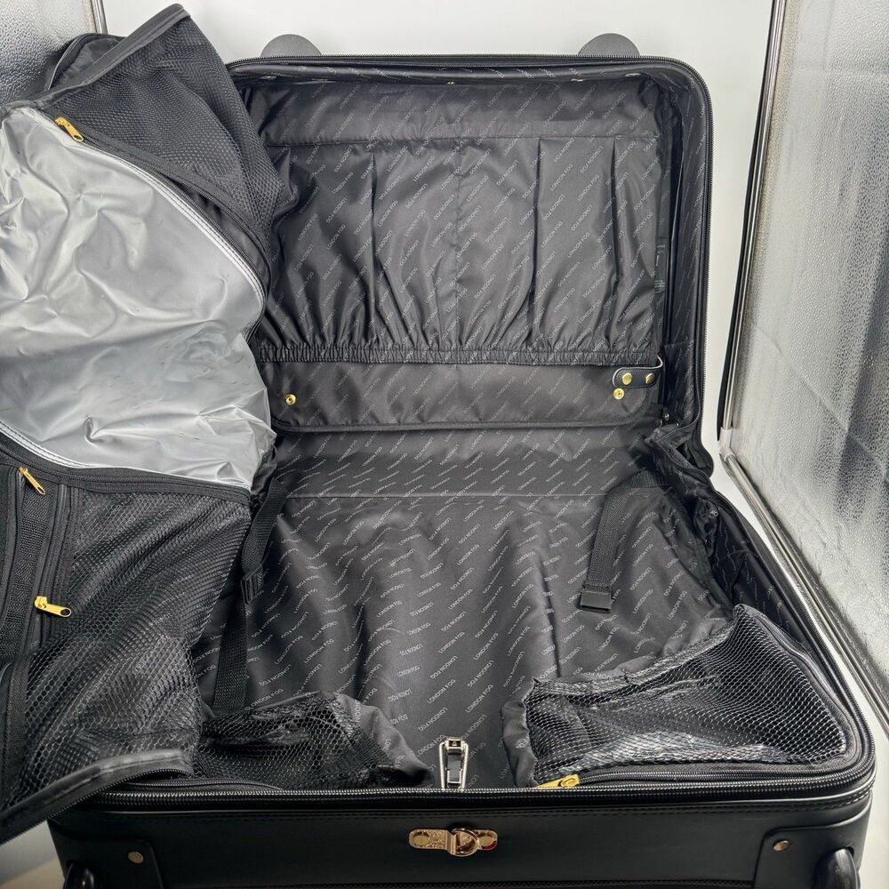 London Fog 44” Wheeled Garment Bag Rolling Luggage w Lock Keys - Picture 5 of 13